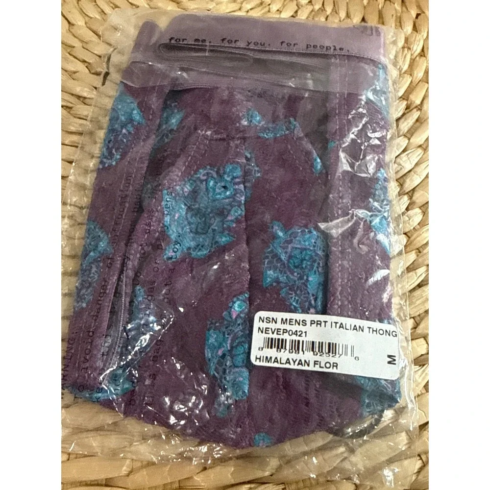 Cosabella Never Say Never Printed Italian Thong Himalayan Flor Lace Men's Size M